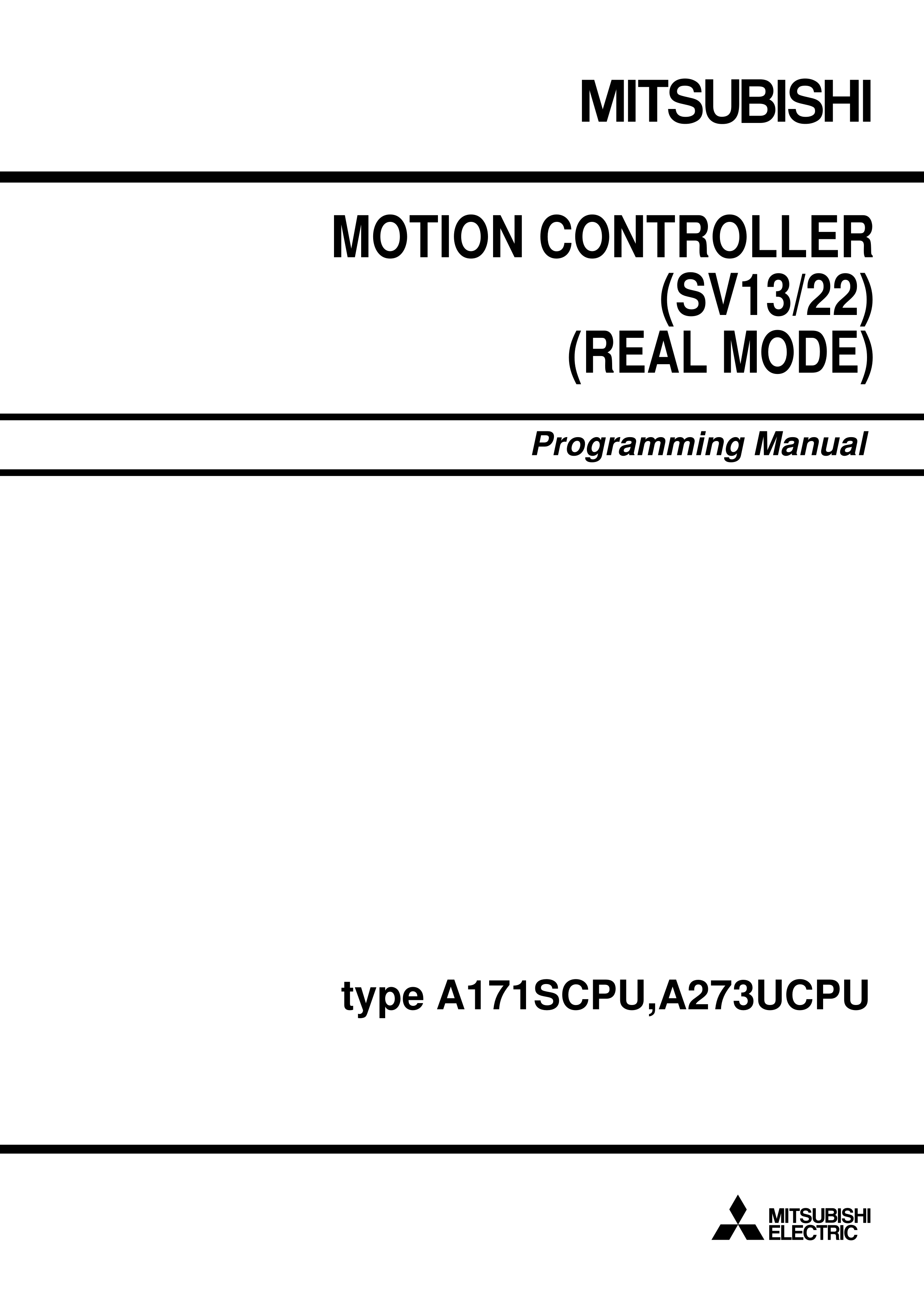 三菱A273UCPU编程手册运动控制器手册