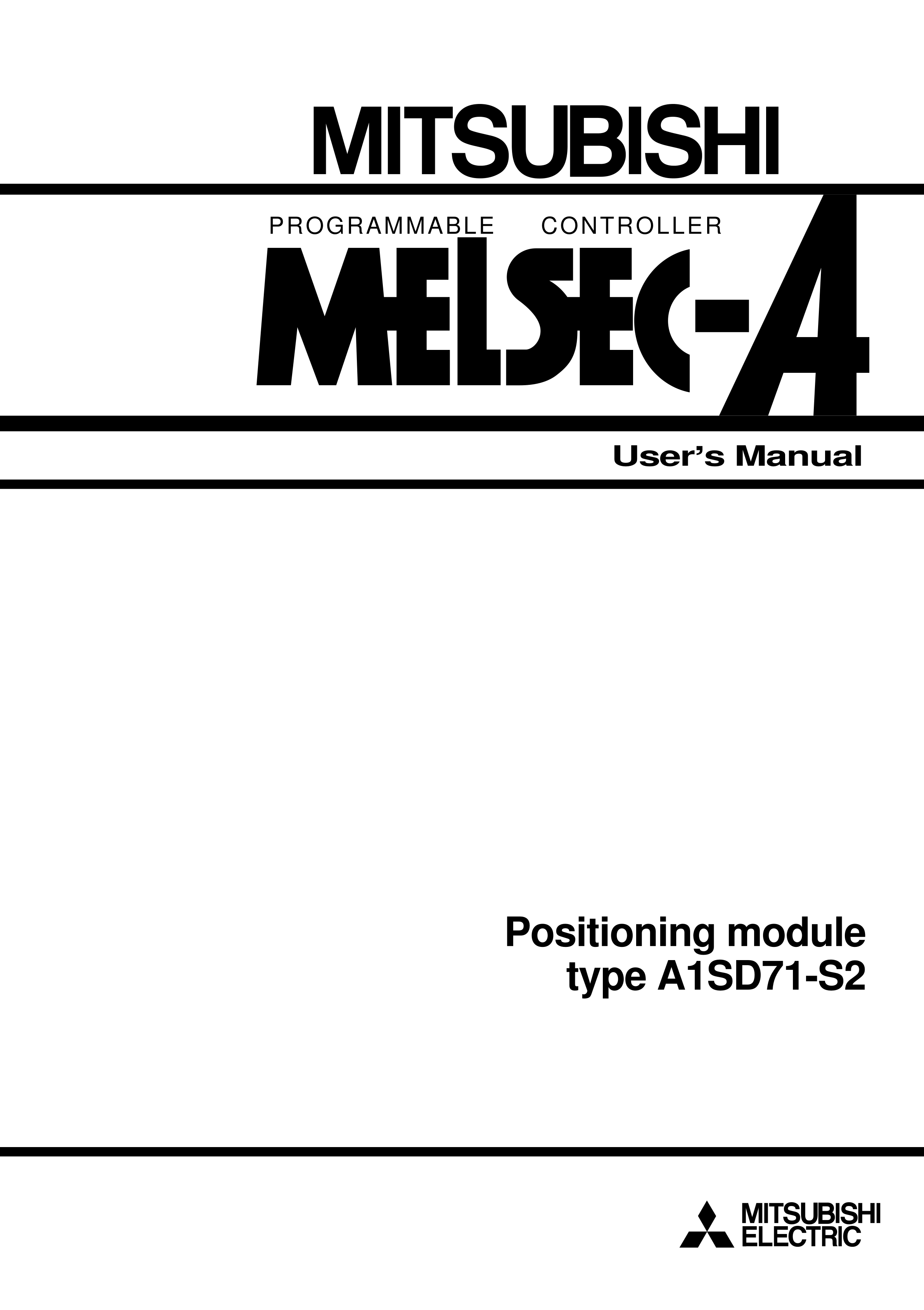 定位模块A1SD71-S2手册三菱A1SD71-S2用户手册_广州菱控