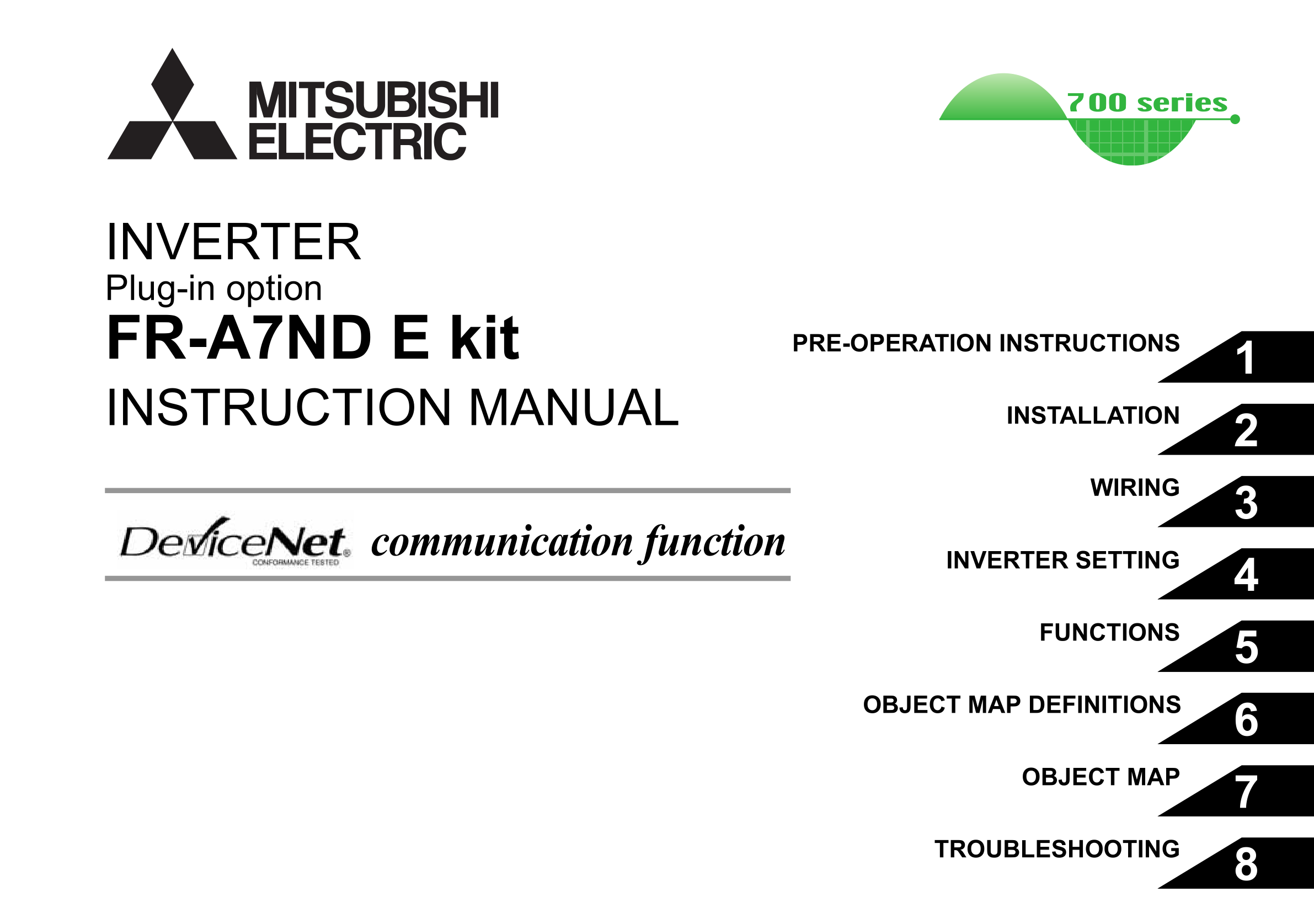 三菱FR-A7ND E kit手册FR-A7ND E kit指导手册