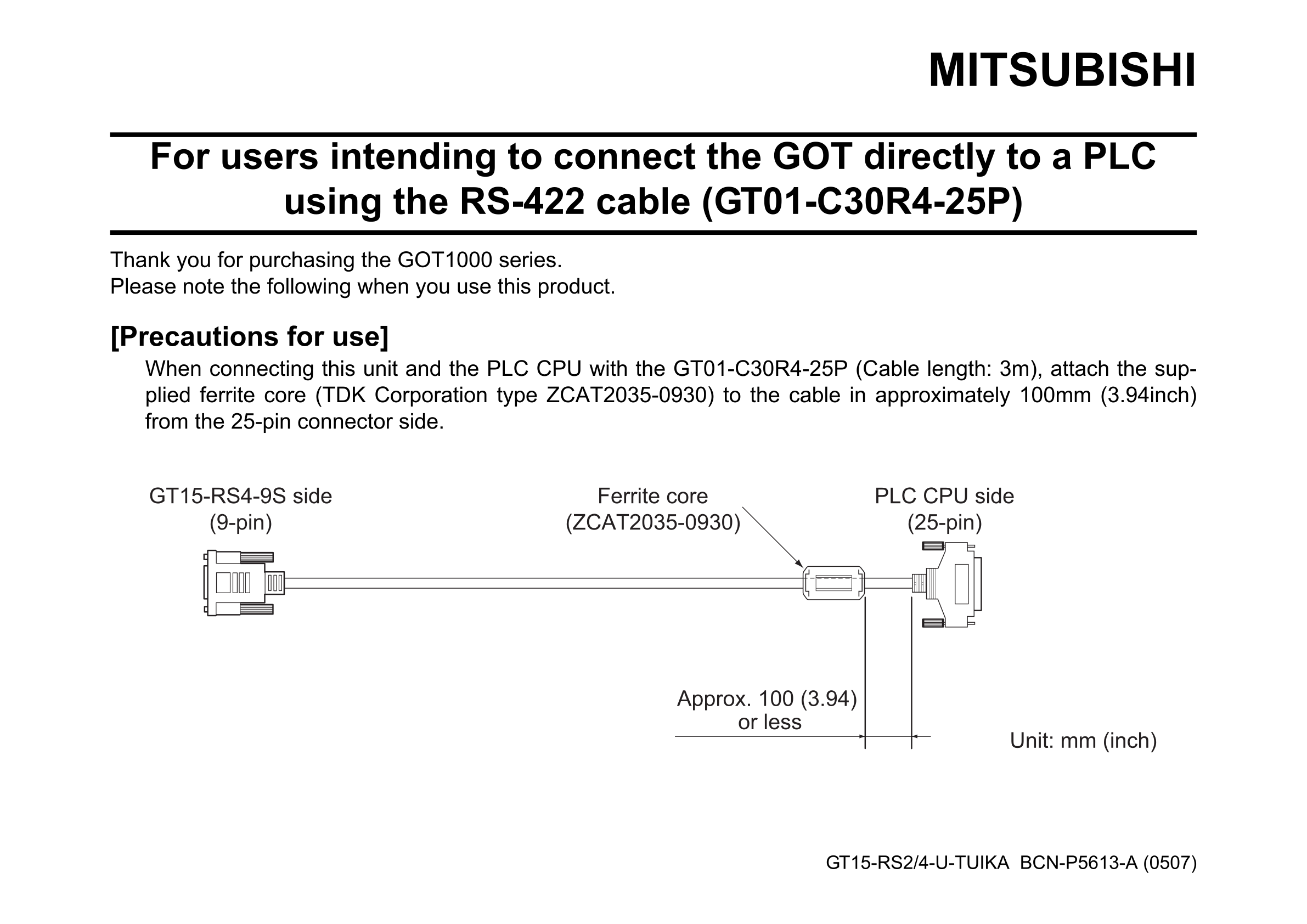 三菱GT01-C30R4-25P简易说明书
