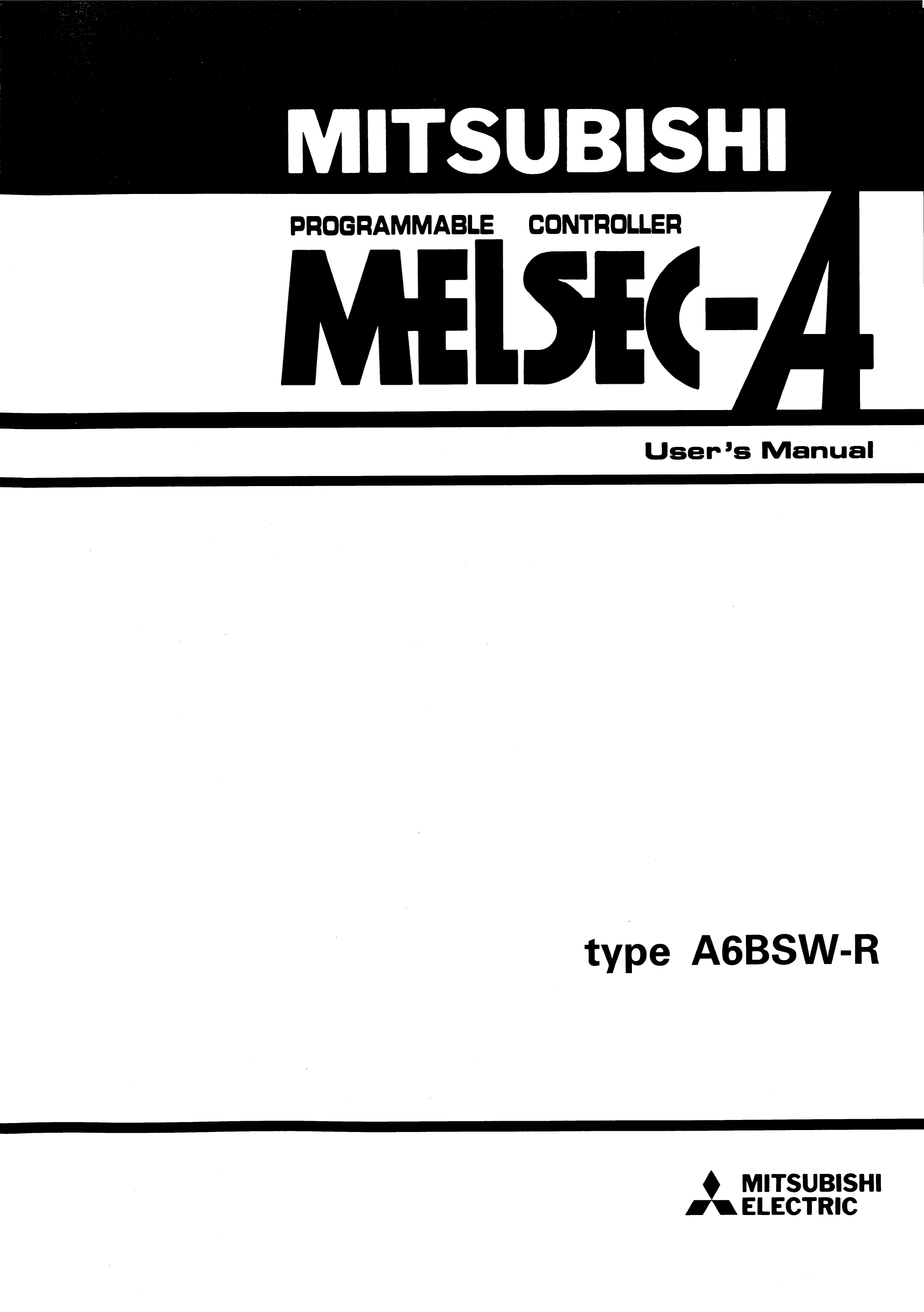 可编程控制器A6BSW-R用户手册三菱A6BSW-R手册