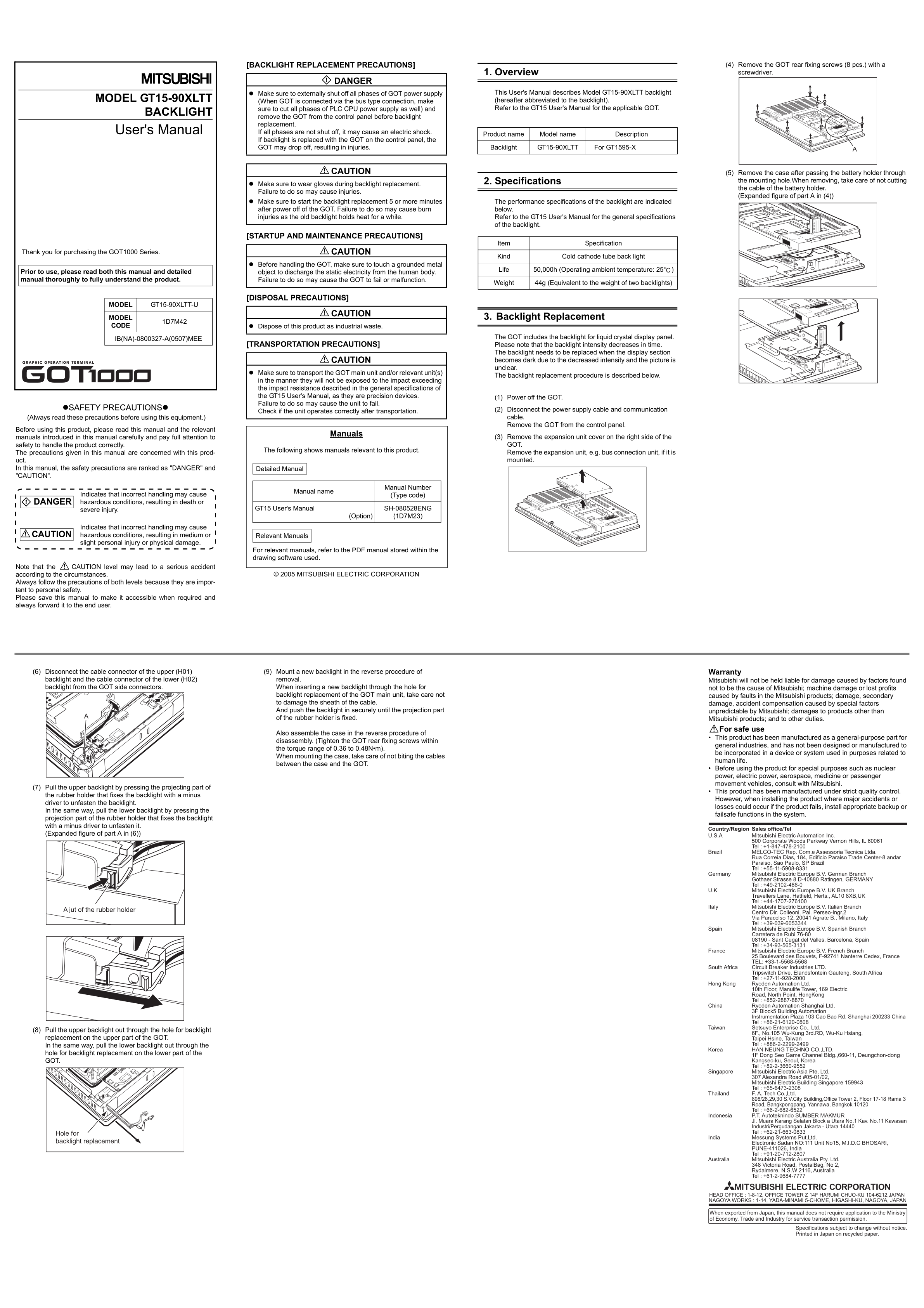 三菱GT15-90XLTT手册GT15-90XLTT用户手册