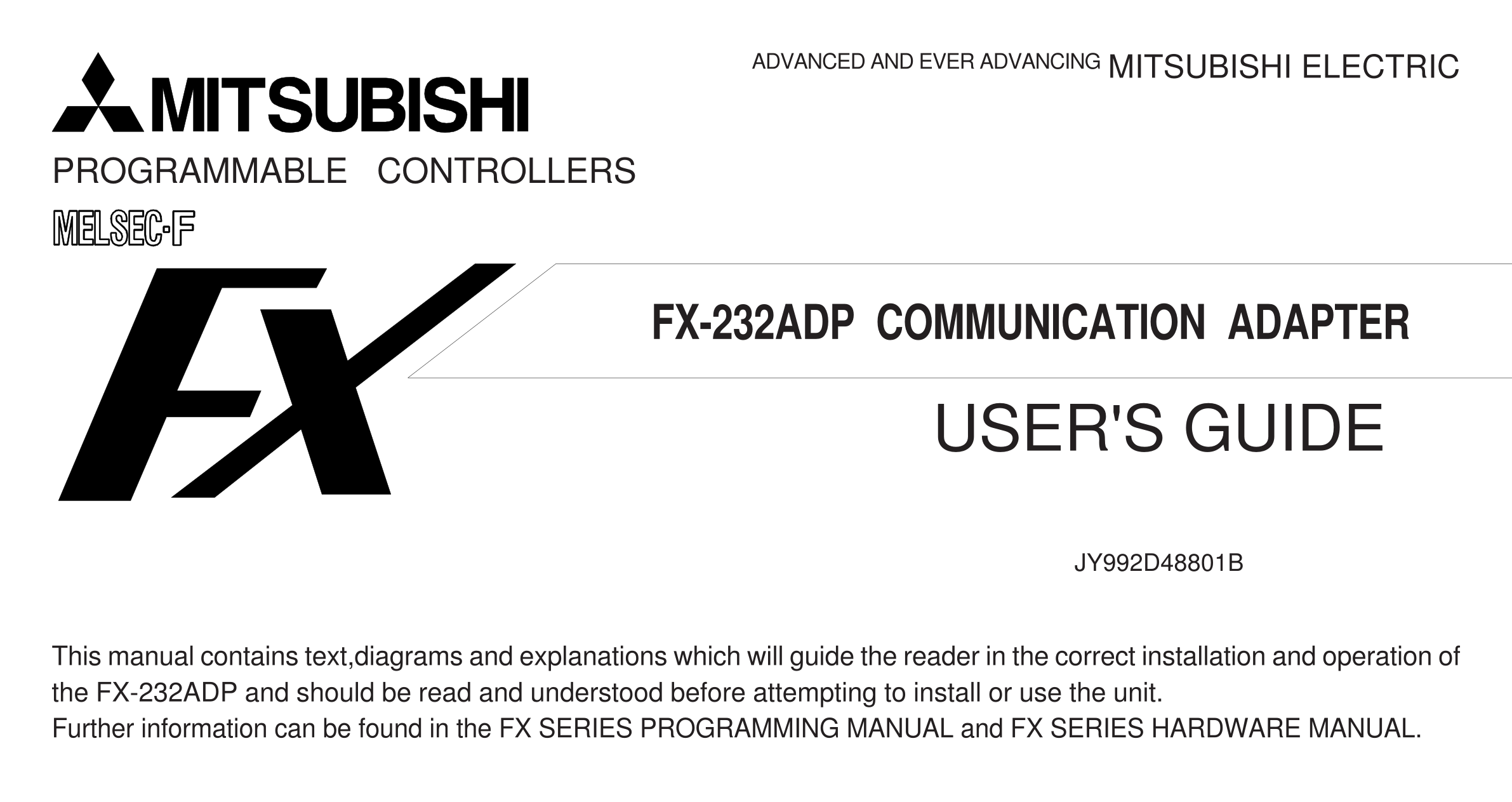 FX-232ADP用户手册三菱FX-232ADP手册