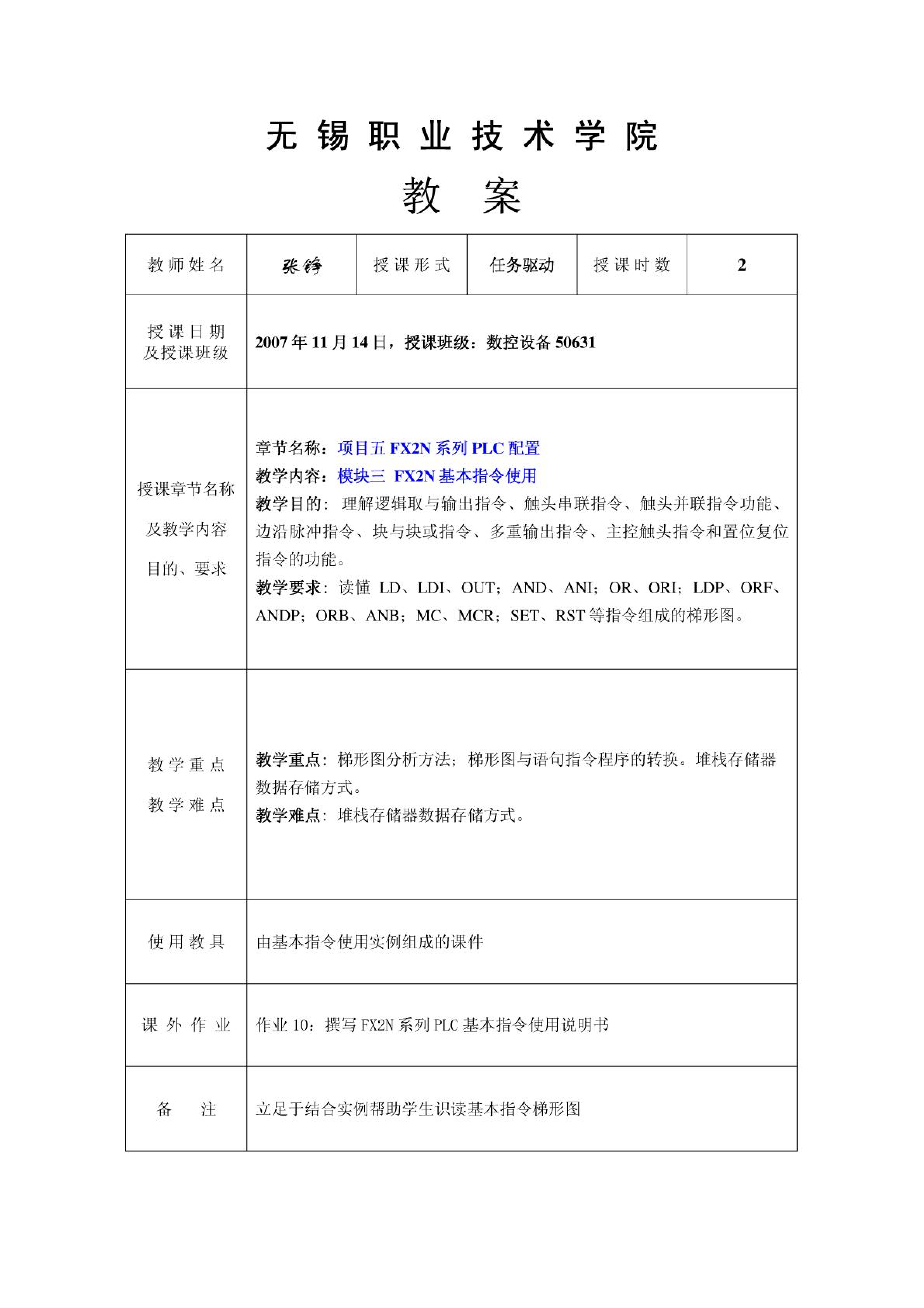 FX2N基本指令使用