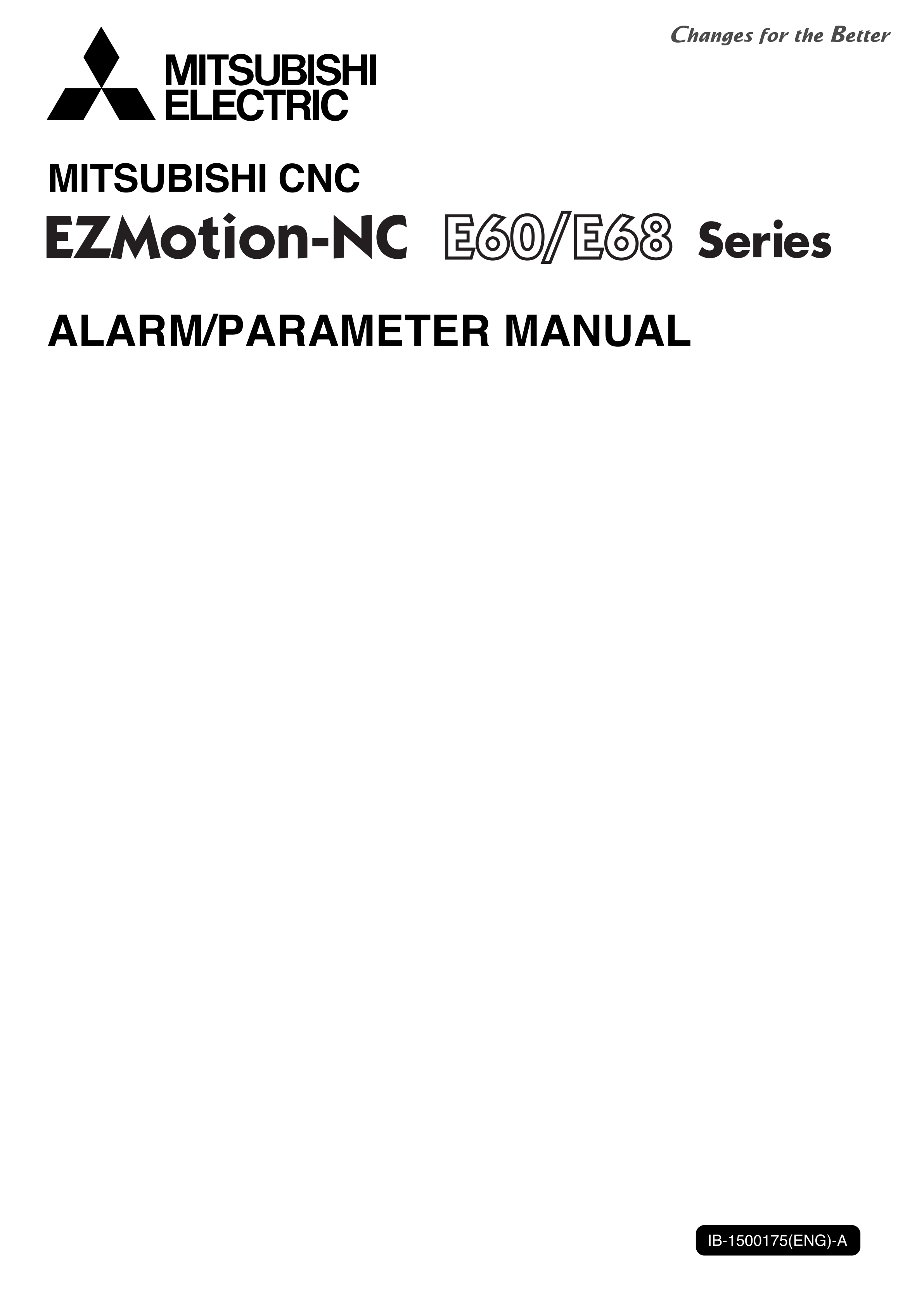可编程控制器E60/E68手册三菱E60/E68 ALARM/PARAMETER MANUAL
