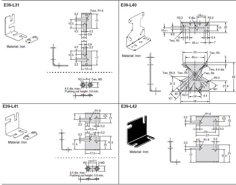 欧姆龙安装支架E39-L144编码器A和B的输入脉冲输入Z信号：RS-422线性驱动器
