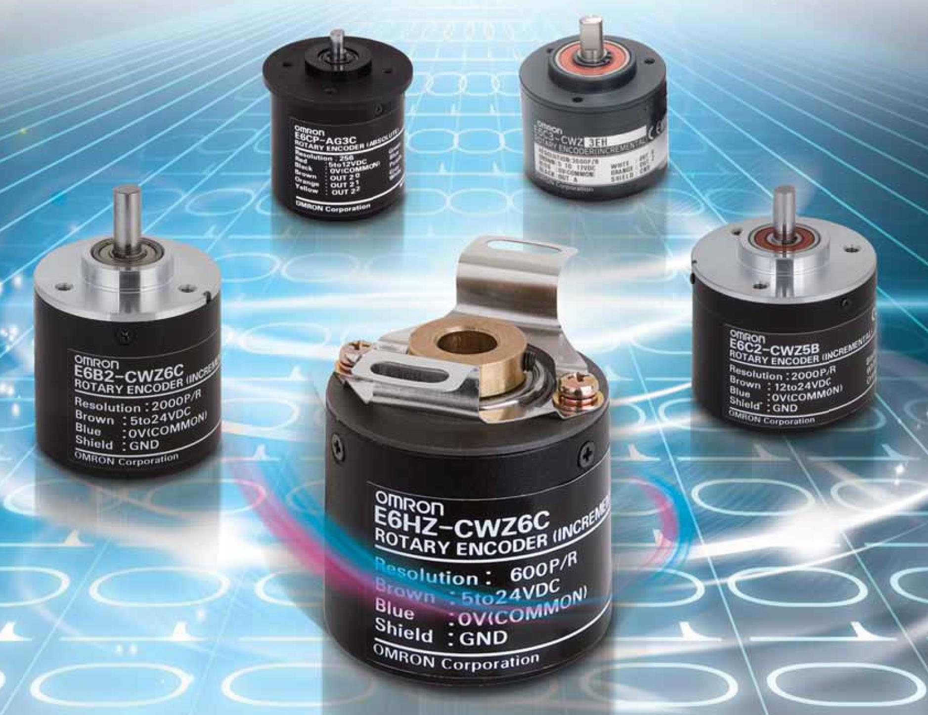 欧姆龙E6HZ-CWZ6C 360P/R 2M旋转编码器安装方式：表面安装/支架安装
