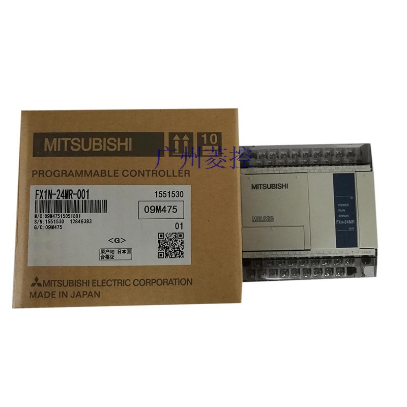 外形尺寸：90*75*90
三菱FX1N-24MR-001 PLC