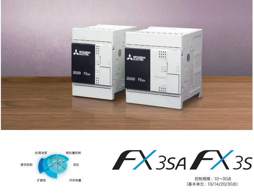 PLC根据所使用的电机功率来选择直流电抗器
三菱FX3S-20MT/ESS