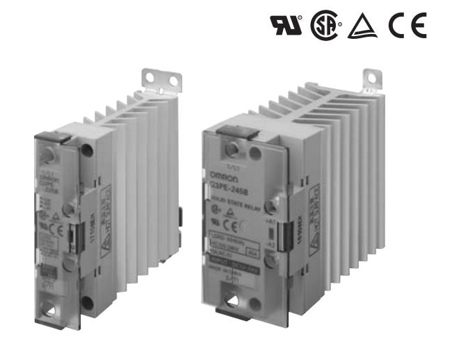 加热器用固态接触器G3PE-525B-2N DC12-24电源电压：AC200V
