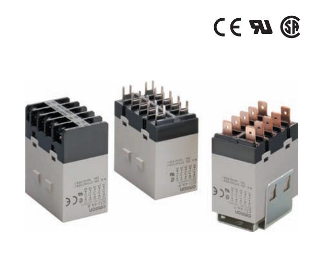 继电器G7J-3A1B-B DC48产品包含带有1NC/1NO、2NC、2NC/1NO和3NC接点形式的型号
