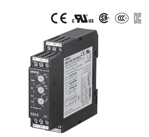 单相过欠电压继电器K8AK-VW3 24VAC/DC是用于自动设备及筛选设备判断是否合格的理想显示器
