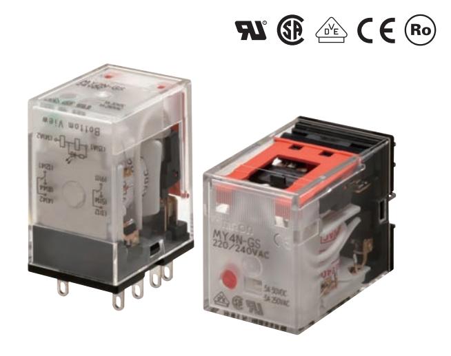 种类：焊接端子型
MY4N-GS AC220/240微型功率继电器